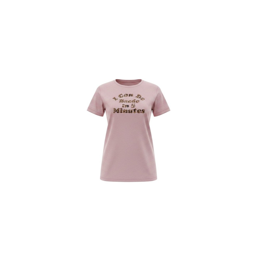 Aeropostale Graphic Tee Womens M Pink NEW I Can Be Ready In 5 Minutes Leopard